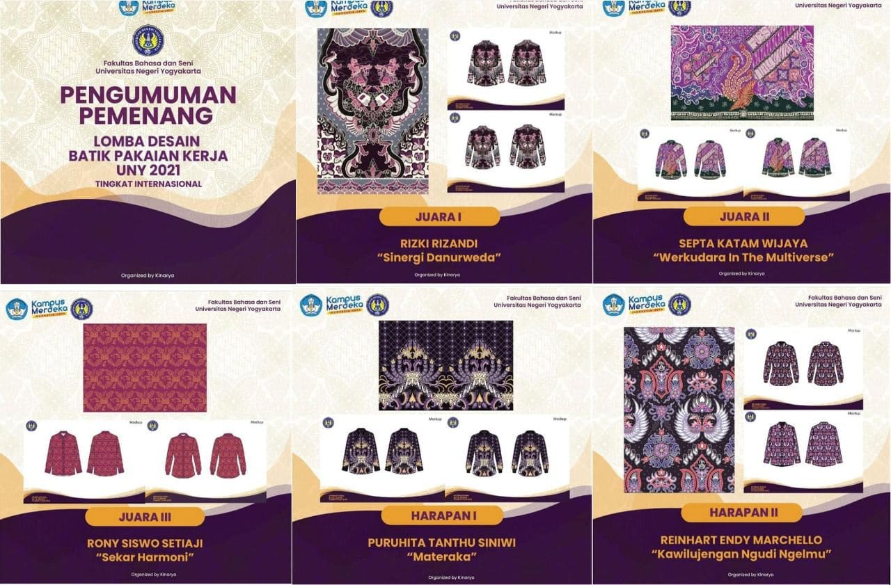 Pengumuman pemenang Lomba International Batik Design Competition 2021
